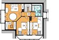 Projekt domu L-41 Dom rogowa - szkieletowy - rzut poddasza, dom liczy 3 pokoje, 2 łazienki i wc