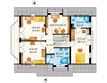 Projekt domu Zoja Lux Eko (1398) - rzut poddasza, dom liczy 5 pokoje, 3 łazienki i wc