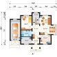 Projekt domu Kowalik (375) - rzut parteru, dom liczy 5 pokoje, 2 łazienki i wc