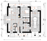 Projekt domu D156A - rzut parteru, dom liczy 4 pokoje, 3 łazienki i wc