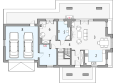 Projekt domu Aston 2d - rzut parteru, dom liczy 4 pokoje, 2 łazienki i wc