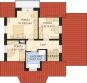 Projekt domu APS 146 - rzut poddasza, dom liczy 4 pokoje, 2 łazienki i wc