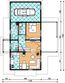 Projekt domu A-138 Dom jagodowa - szkieletowy - rzut parteru, dom liczy 3 pokoje, 2 łazienki i wc