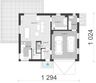 Projekt domu uA25 - rzut parteru, dom liczy 4 pokoje, 2 łazienki i wc