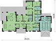 Projekt domu KA122 - rzut parteru, dom liczy 6 pokoje, 4 łazienki i wc
