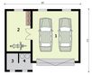 Projekt budynku gospodarczego G316 budynek gospodarczo-garażowy - rzut parteru, dom liczy 0 pokoje, 0 łazienki i wc