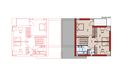 Projekt domu EX 2 G1 energo plus (bliźniak) - rzut 1 piętra, dom liczy 3 pokoje, 3 łazienki i wc