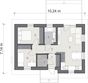 Projekt domu N31-BG - rzut parteru, dom liczy 2 pokoje, 1 łazienki i wc