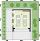 Projekt garażu G358 garaż dwustanowiskowy - rzut parteru, dom liczy 0 pokoje, 0 łazienki i wc