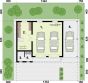 Projekt budynku gospodarczego G360 budynek gospodarczy - rzut parteru, dom liczy 0 pokoje, 0 łazienki i wc