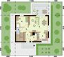 Projekt domu Samos szkielet drewniany - rzut parteru, dom liczy 4 pokoje, 2 łazienki i wc