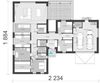 Projekt domu uA337v1 - rzut parteru, dom liczy 4 pokoje, 2 łazienki i wc