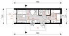 Projekt domu letniskowego DM6 - wersja drewniana - rzut parteru, dom liczy 1 pokoje, 1 łazienki i wc