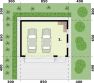 Projekt garażu G354 szkielet drewniany - rzut parteru, dom liczy 0 pokoje, 0 łazienki i wc