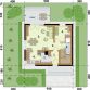 Projekt domu Santorini 2 szkielet drewniany - rzut parteru, dom liczy 4 pokoje, 2 łazienki i wc
