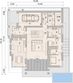 Projekt domu LK&1322 - rzut parteru, dom liczy 4 pokoje, 3 łazienki i wc