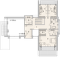 Projekt domu LK&1623 - rzut poddasza, dom liczy 4 pokoje, 3 łazienki i wc
