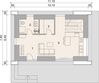 Projekt domu LK&1615 - rzut parteru, dom liczy 2 pokoje, 1 łazienki i wc