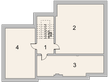 Projekt domu LK&1568 - rzut piwnicy, dom liczy 4 pokoje, 2 łazienki i wc