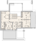 Projekt domu LK&1549 - rzut 1 piętra, dom liczy 4 pokoje, 3 łazienki i wc
