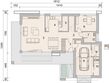 Projekt domu LK&1531 - rzut parteru, dom liczy 4 pokoje, 2 łazienki i wc