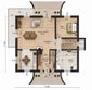Projekt domu Planujdom 003 - rzut parteru, dom liczy 6 pokoje, 2 łazienki i wc