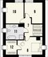 Projekt domu Studio 121 - rzut poddasza, dom liczy 4 pokoje, 2 łazienki i wc