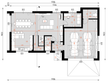 Projekt domu D459 - rzut parteru, dom liczy 6 pokoje, 3 łazienki i wc
