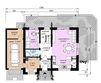 Projekt domu BW-36 wariant 18 z tarasem nad garażem - rzut parteru, dom liczy 4 pokoje, 2 łazienki i wc
