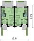Projekt domu Ka303 - rzut parteru, dom liczy 3 pokoje, 2 łazienki i wc