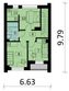 Projekt domu Ka303 S - rzut 1 piętra, dom liczy 3 pokoje, 2 łazienki i wc