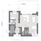 Projekt domu N50-BG - rzut parteru, dom liczy 4 pokoje, 2 łazienki i wc