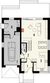 Projekt domu Krajobrazy 126 - rzut parteru, dom liczy 3 pokoje, 2 łazienki i wc