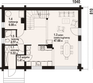 Projekt domu Osiek 305 dw - rzut parteru, dom liczy 4 pokoje, 2 łazienki i wc