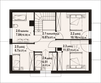 Projekt domu Osiek 305 dw - rzut poddasza, dom liczy 4 pokoje, 2 łazienki i wc