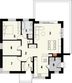 Projekt domu Krajobrazy 134 - rzut parteru, dom liczy 3 pokoje, 1 łazienki i wc