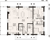 Projekt domu Chmielniki dw 44 - rzut parteru, dom liczy 5 pokoje, 4 łazienki i wc