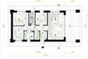 Projekt domu PióroArchitekci - 24 szkieletowy - rzut parteru, dom liczy 3 pokoje, 2 łazienki i wc