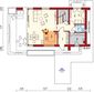Projekt domu Rudolf - rzut parteru, dom liczy 4 pokoje, 2 łazienki i wc
