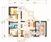 Projekt domu Lidia (868) - rzut parteru, dom liczy 3 pokoje, 2 łazienki i wc