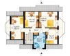 Projekt domu Chaber Lux (985) - rzut poddasza, dom liczy 5 pokoje, 2 łazienki i wc