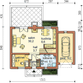 Projekt domu Mona z garażem - rzut parteru, dom liczy 4 pokoje, 1 łazienki i wc