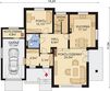 Projekt domu APS 076 - rzut parteru, dom liczy 4 pokoje, 2 łazienki i wc