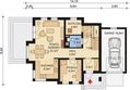 Projekt domu APS 228 - rzut parteru, dom liczy 4 pokoje, 2 łazienki i wc