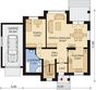 Projekt domu APS 008 + G - rzut parteru, dom liczy 5 pokoje, 2 łazienki i wc