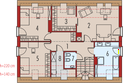Projekt domu E4 G1 (wersja A) multi-comfort - rzut poddasza, dom liczy 4 pokoje, 3 łazienki i wc