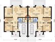 Projekt domu APS 215 - rzut parteru, dom liczy 4 pokoje, 2 łazienki i wc