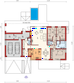Projekt domu EX 11 G2 soft (wersja B) - rzut parteru, dom liczy 3 pokoje, 3 łazienki i wc
