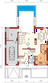 Projekt domu EX 9 G1 soft (wersja A) - rzut parteru, dom liczy 4 pokoje, 3 łazienki i wc