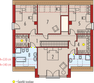 Projekt domu EX 9 G1 soft (wersja A) - rzut poddasza, dom liczy 4 pokoje, 3 łazienki i wc